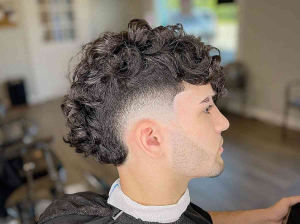 Burst Fade Curly Hair